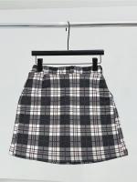Media falda elegante de cintura elástica estilo Qianniao, Falda corta de cintura alta que abraza la cadera - details 21