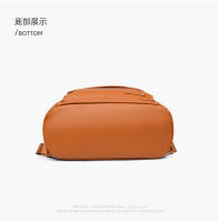 Mochila de cuero blanco y amarillo para mujer, bolsa de trabajo suave y sencilla, con correa para el hombro, informal, de viaje - details 23