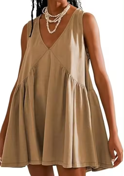 Verano casual para mujer, chaleco plegable con bolsillos, cuello en V, sin mangas - 1