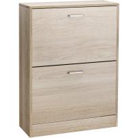 Armario con 3 puertas abatibles, zapatero de madera de 3 pisos, para entrada estrecha, pasillo, sala de estar, 60 x 24 x 120 cm, marrón rústico LBC030X01 - details 17