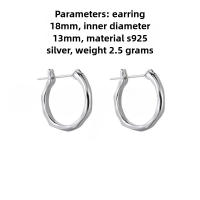 Pendientes de Plata 925 Diseño Exclusivo de Moda 2025 Accesorios Elegantes para Mujer para Fiesta o Diario - details 0
