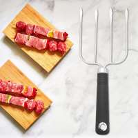 Tenedor para carne de piezas, tenedores para asar aves de corral, pollo asado con agarre antideslizante, tenedores de pavo para barbacoa y Pros de Acción de Gracias, 2 uds. - details 1
