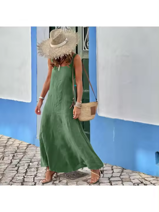 Chaleco de viento de algodón y lino 2025 nuevo vestido. - 1