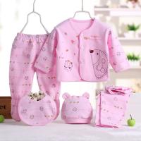 Conjunto De Bebé Recién Nacido 5 Piezas Camiseta 2 Pantalones Gorro Y Bata De Algodón Puro Transpirable Ropa De Bebé Niño Y Niña Estilo Casual Cuatro Estaciones - details 3