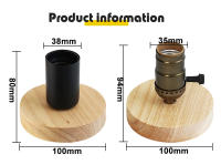Retro Vintage Table Lamp Wood E27 Night Light 85-265V EU Plug For Bedroom Bedside Desk Lamp Floor Decor Multiple shapes - details 4