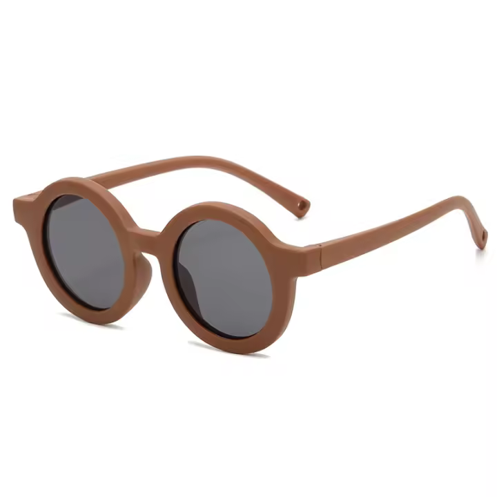 Gafas de sol polarizadas para niños con montura redonda, gafas de sol lindas para bebés de exportación, gafas a prueba de rayos UV - 1
