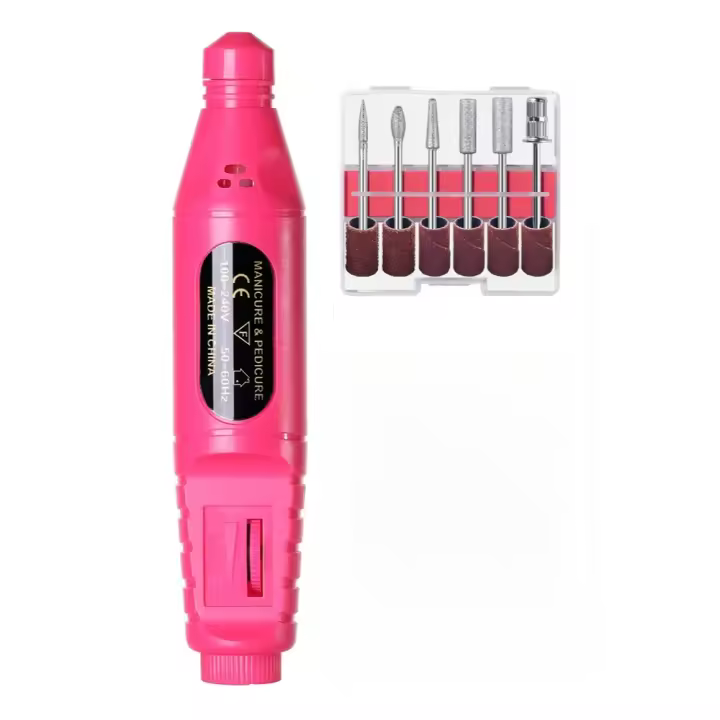 Kit Eléctrico de Taladro de Uñas Portátil 6 en 1 para Eliminación de Esmerilada, Manicura - 1