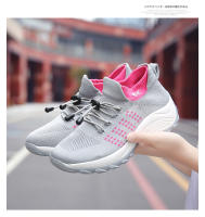 Zapatos para caminar de marca para mujer, zapatillas de deporte con calcetines de punto transpirables, zapatos cómodos para lactancia, zapatos deportivos con plataforma informales - details 18