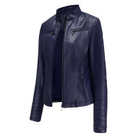 Chaqueta de cuero de imitación para mujer, abrigo de motociclista de moda, ropa de primavera y otoño - details 4