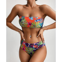 Bikini sexy impreso, comercio exterior, moda mujer, traje de baño de poliéster dividido - details 16