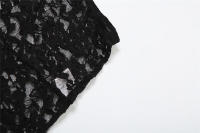 BUNO-Conjunto de 2 piezas para mujer, Tops cortos finos de manga larga, faldas con dobladillo hipotenusa, ropa de fiesta a juego - details 13