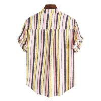 Camisa de manga corta con estampado de cuello hawaiano para hombre, forro floral, 2020 - details 3