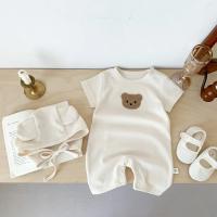 Nuevo en Verano Monos de Manga Corta para Niños y Niñas Parche de Gofre Monos para Recién Nacidos - details 2
