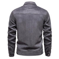 Chaqueta de ante con solapa para hombre, abrigo de tendencia de moda para exteriores, otoño e invierno, nuevo - details 9