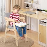 Silla alta escalable de madera natural Ajustable a 3 alturas Resistente hasta 50kg - details 0