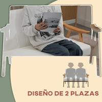 Sofá Moderno de 2 Plazas Decorativo de Sala con Cojín de Poliéster 200 kg de Carga - details 5