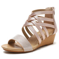 Sandalia pendiente y sandalias romanas nuevo estilo étnico zapatos de mujer de viaje de vacaciones con punta abierta - details 3