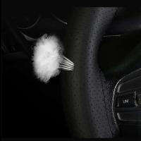 Funda de fibra de carbono para volante de coche, cosida a mano, protección de cuero PU, tejido, 38cm - details 2