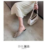 Tacones altos gruesos con punta cuadrada para mujer, zapatos informales para mujer - details 8