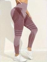 Protectores de piernas deportivos de secado rápido y estiramiento alto, pantalones de yoga sin costuras con cintura alta y levantamiento de cadera - details 18