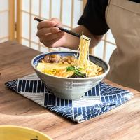 Vajilla, cuenco de melamina Ramen de cerámica de imitación, cuenco de fideos anticaída de estilo japonés, tazón de sopa de gran capacidad para restaurantes - details 2