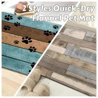 Alfombra de Franela para Mascotas de Secado Rápido Absorbente, Resistente a Manchas, Antideslizante para Perros y Gatos Entrada de Puerta - details 1