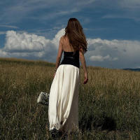 BUNO-Vestido de retazos con contraste de gato extraño para mujer, vestido Halter con espalda descubierta, sin mangas, dobladillo plisado, tendencia de vacaciones, informal, elástico, básico, ceñido largo - details 9