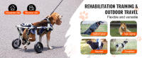 SucceBuy Silla de ruedas para perros de 2 ruedas para patas traseras, carrito para mascotas liviano y ajustable para mascotas lesionadas, discapacitadas, parálisis y mascotas débiles con extremidades traseras (XS) - details 4