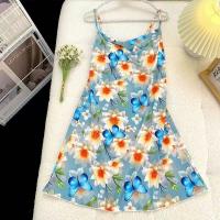 Vestido Suelto Adelgazante de Verano 2025 Falda A-Línea Floral Elegante - details 0