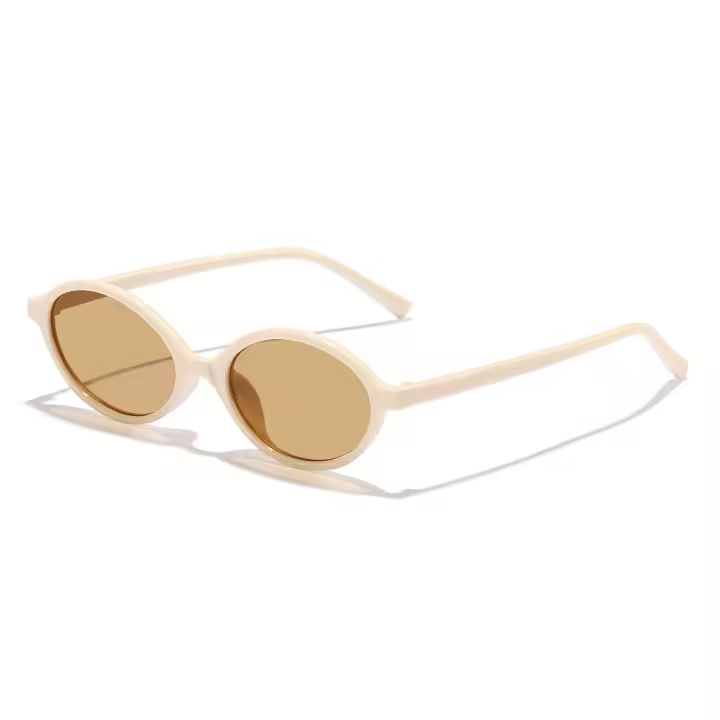 Gafas de sol ovaladas pequeñas de moda nerd con montura pequeña, estilo americano, novedad de 2024, para mujer, de alta gama. - 1