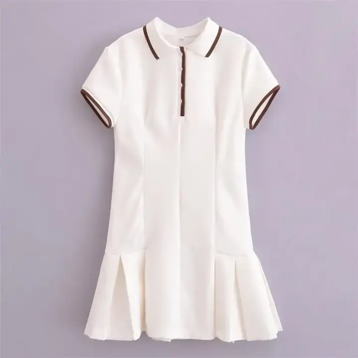 Elegante Vestido Mini Verano 2025 Moda Callejera Mujeres Ideal para Fiestas de Estudiantes - 1