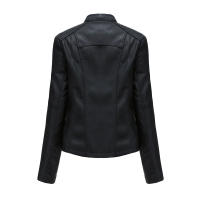 Chaqueta de Mujer de Cuero Sintético Estilo Varsity Moto Biker Bomber Ligera Casual Outerwear Short Coats con Cierre de Cremallera y Forro de Poliéster Adecuada para Otoño e Invierno - details 33