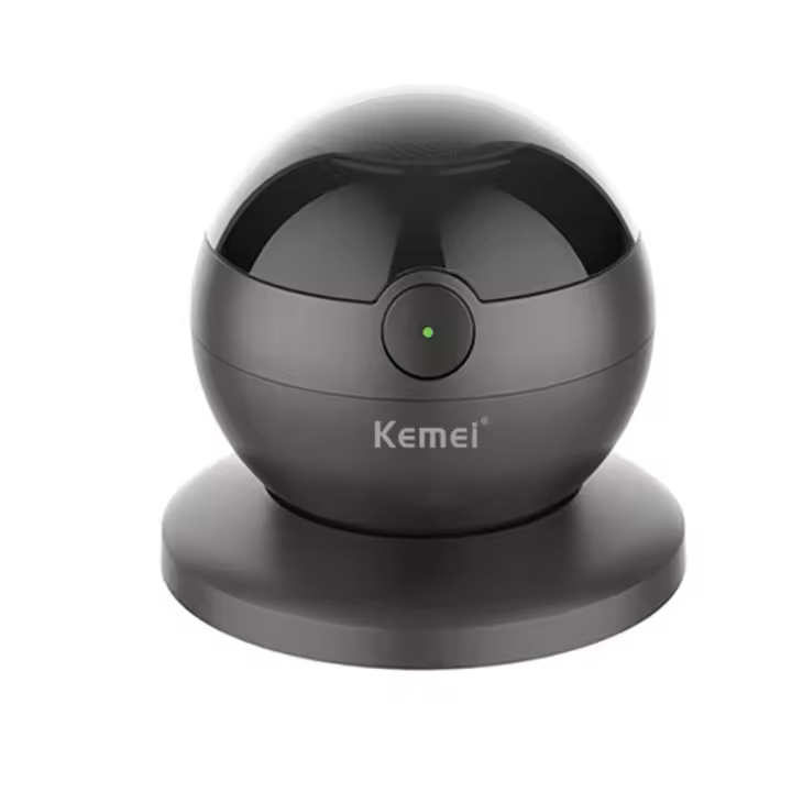 Kemei-afeitadora esférica eléctrica para hombre, máquina de afeitar portátil, recargable por USB, lavable, IPX7, con Base de carga magnética - 1