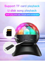 Proyector de bola de discoteca inalámbrico, LED, 7 modos de iluminación, reproductor de tarjeta TF, Altavoz Bluetooth para DJ, boda, fiesta, Bar, KTV - details 4