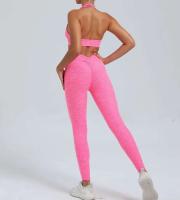 Leggings de dos piezas con espalda en V, gimnasio Tre, conjunto de entrenamiento para correr, ropa deportiva para mujer, traje de yoga - details 18