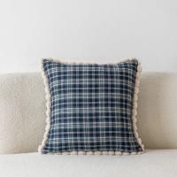 Funda de almohada con volantes Vintage para decoración del hogar, funda de almohada de Jacquard delicada, funda de cojín verde de 45CM para sala de estar/oficina - details 5