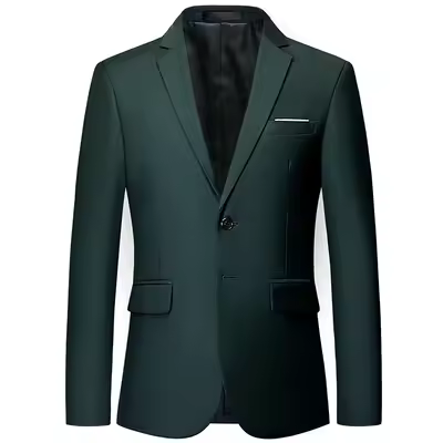 Chaqueta de traje blanca informal ajustada para hombre, blazer clásico de negocios, flujo de Color puro, alta calidad, talla grande - 1