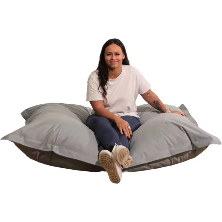 Puff Exterior Gigante con Relleno de Espuma Impermeable y Anti-UV Cómodo y Versátil Funda Lavable - 1