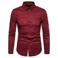 Camisa grande para hombre, estampado perenne, camisa juvenil de lunares de manga larga - details 0