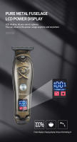 Kemei-cortadora de pelo inalámbrica Zero Gapped para hombre, máquina de corte de peluquero, Pirata, 0mm, hoja en T, cortadora de revestimientos extremadamente finos - details 5