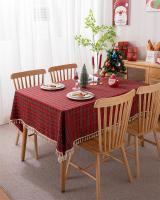 Mantel de Mesa de Cuadros a Cuadros con Borla Cubierta de Mesa sin Arrugas Lavable para Navidad, Fiestas y Año Nuevo - details 31
