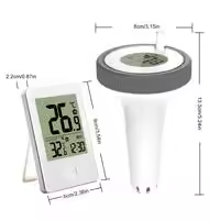 Termómetro inalámbrico flotante para piscina, dispositivo con Monitor de temperatura interior, reloj para estanque, bañera de hidromasaje y Acuario - details 0