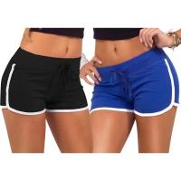 Pantalones cortos deportivos sexys estilo playero, pantalones cortos de retazos para vacaciones, pantalones cortos ajustados de cintura baja, pantalones de playa para mujer, ropa de calle de verano - details 2