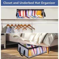 Caja de almacenamiento plegable para gorra de béisbol, bolsa de almacenamiento para gorra de gran capacidad, asas de transporte reutilizables, estuche organizador de armario - details 3