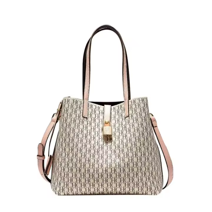 Ch Bolso de mano con correa para el hombro de cuero Premium, adecuado para mujer, estilo informal diario de gran capacidad, bolso multifuncional con - 1