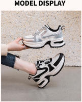 Zapatos negros de gran tamaño para mujer, zapatos de papá versátiles, zapatos blancos de plataforma, zapatos de cuero genuino - details 12