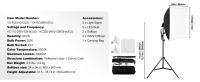 SucceBuy Kit de iluminación Softbox, 24" x 24", bombillas LED de 30 W 5500 K, soporte de trípode ajustable, luces de estudio para fotografía, grabación de video y transmisión en vivo - details 6
