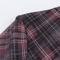 Moda elegante para mujer primavera nueva señora cuello redondo, falda midi, estampado clásico de otoño - details 5