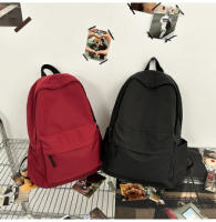 Moda Bolsas de Dos Hombros de Color Sólido para Hombres y Mujeres Tendencia Casual Bolsa de Nylon con Cremallera Mochila de Gran - details 9