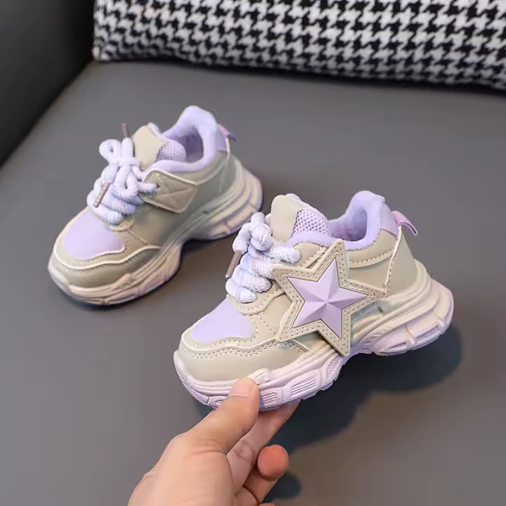 -6 años de edad 3 niños zapatillas de deporte de lana cálidas niñas zapatillas para correr - 1